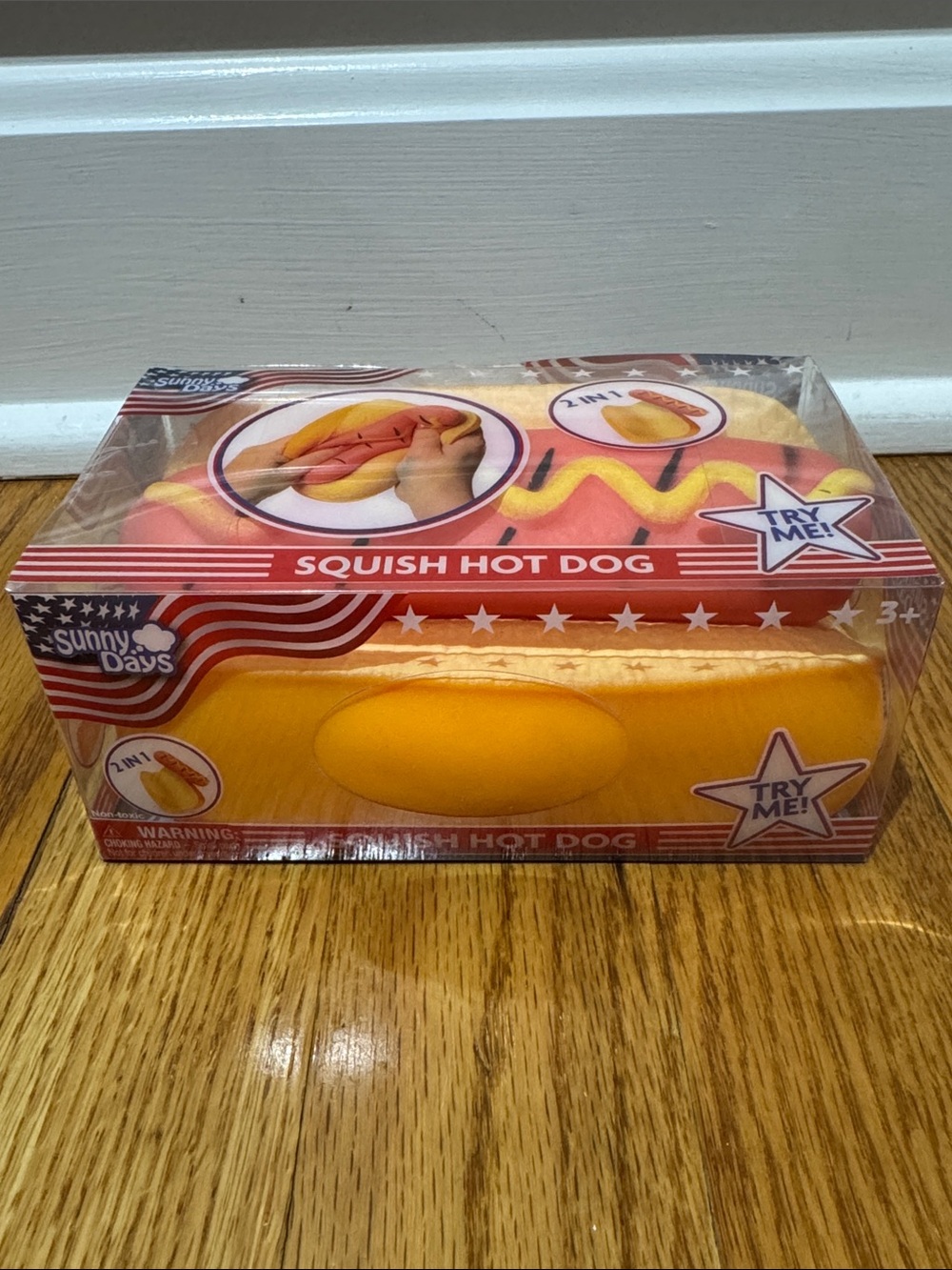 Sunny Days Squishy Hot Dog NIB
